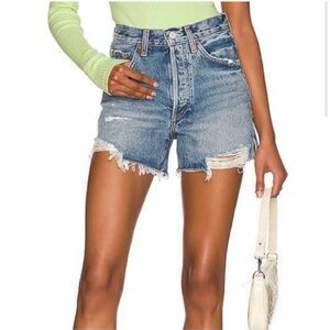 Agolde High Rise Denim Shorts